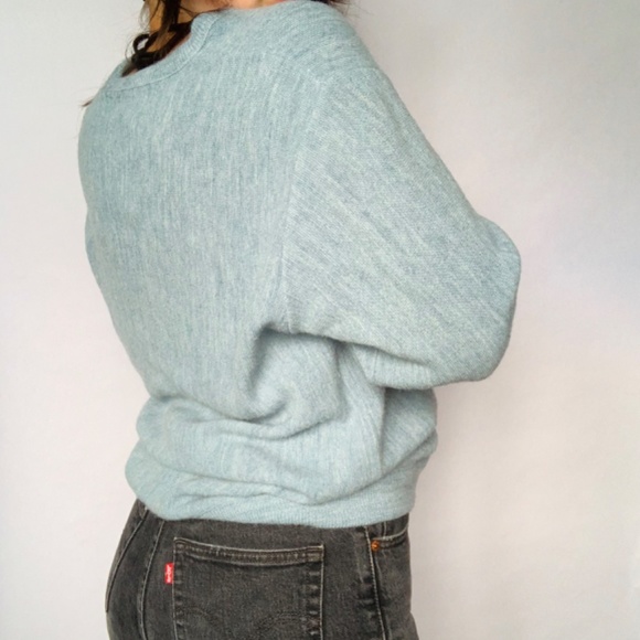 Vintage JC Penney Blue Wool Oversized Sweater - Picture 6 of 9